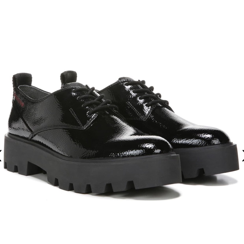 Franco Sarto Balin Oxford Black Patent Leather New In Box Size 8 NIB
